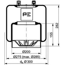 PE AUTOMOTIVE 08410772a -  Кожух пневматической рессоры